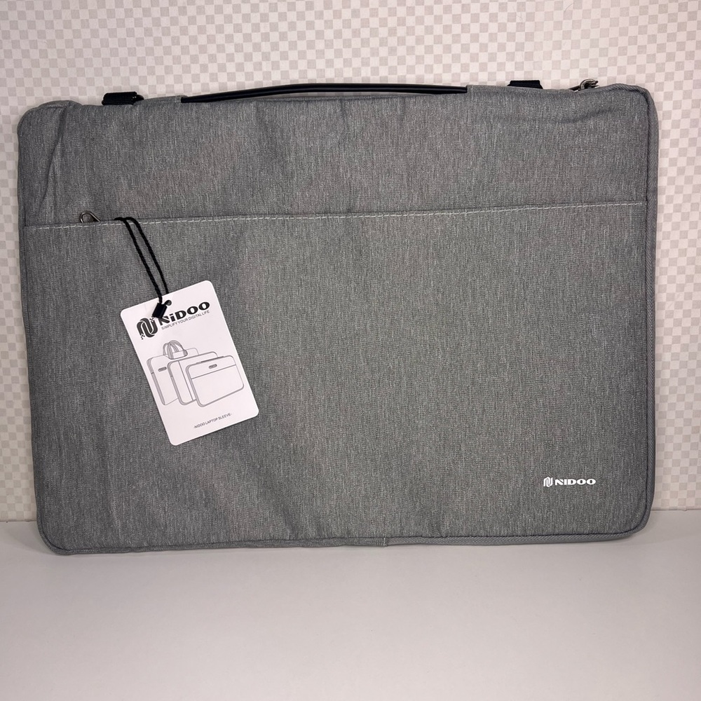 NIDOO 17.3” Laptop Sleeve Case 17X12 inch, Gray Resistant To‎ Spills & Shock